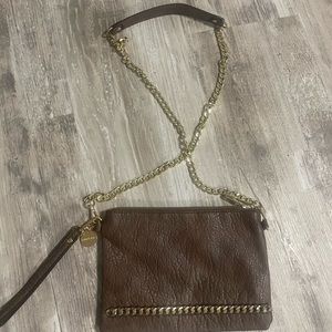 brown ampere crossbody purse